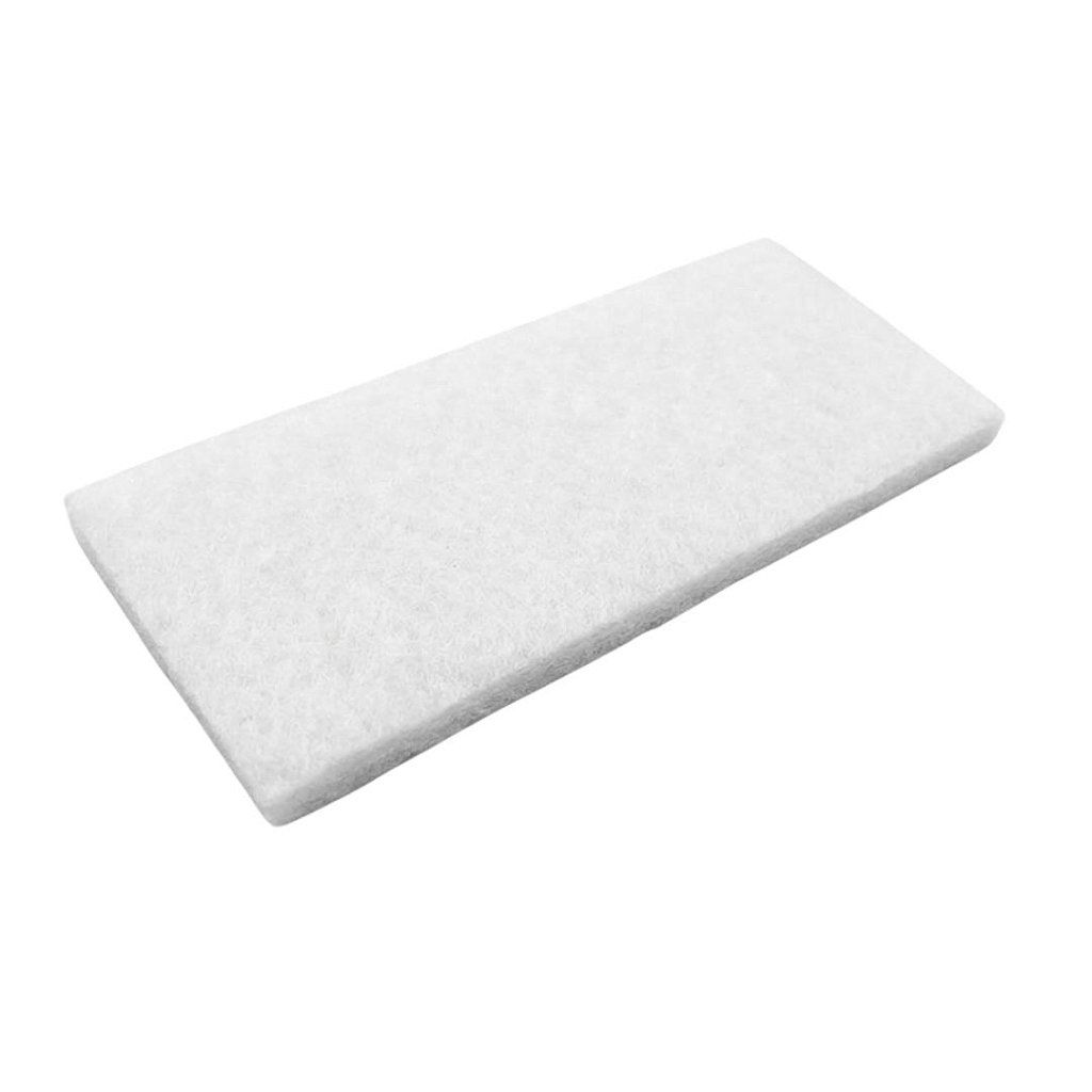 Fibra macia LT branca 23x10 cm para limpeza profissional de superfícies delicadas