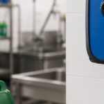 Como diluir produtos químicos corretamente com o diluidor automático TotalMix Tron em ambiente de limpeza profissional.